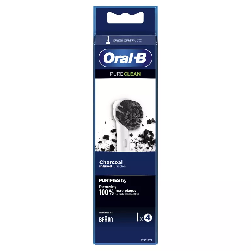 Oral-B Pure Clean vaihtoharjaspäät, 4 kpl, valkoinen (350053)
