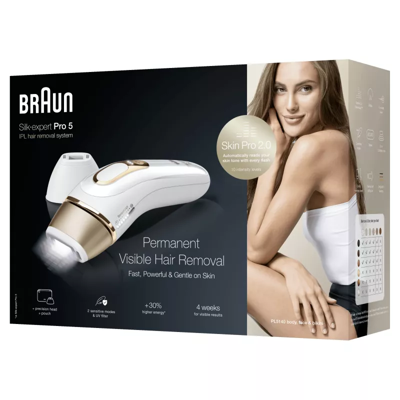 Braun Silk-expert Pro Silk·expert Pro 5 PL5140 Intense Pulsed Light (IPL) kulta, valkoinen