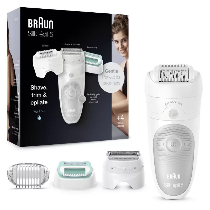 Braun Silk-épil 5 81770430 epilaattori 28 pinsettiä valkoinen