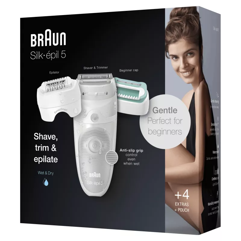 Braun Silk-épil 5 81770430 epilaattori 28 pinsettiä valkoinen