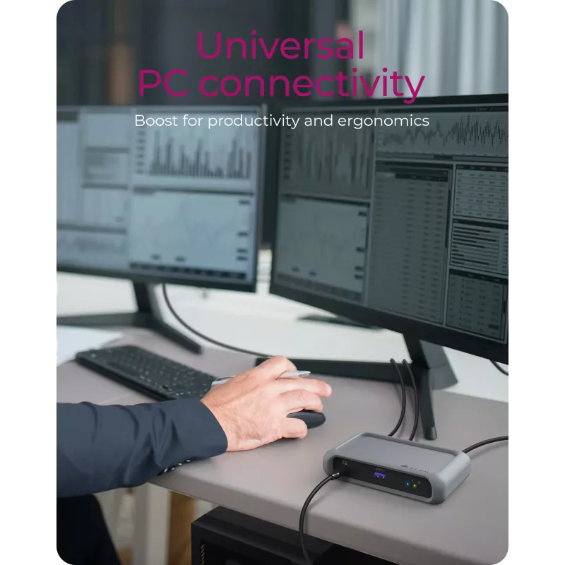 ICY BOX IB-HUB801-TB4 Thunderbolt 4 40000 Mbit/s antrasiitti, musta