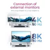 ICY BOX IB-HUB801-TB4 Thunderbolt 4 40000 Mbit/s antrasiitti, musta