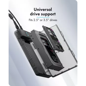 ICY BOX Spade Base 388 kotelo 2,5 tuuman/3,5 tuuman SATA SSD/HDD