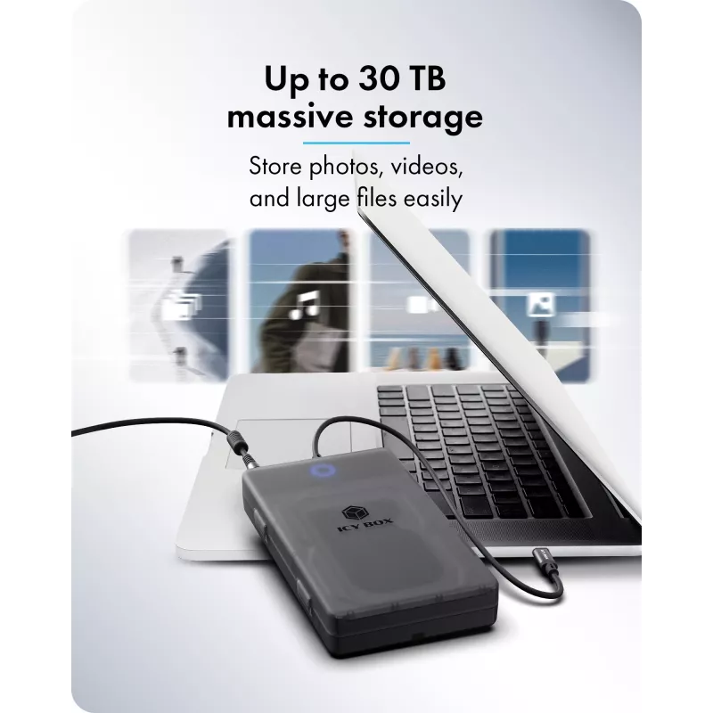 ICY BOX Spade Base 388 kotelo 2,5 tuuman/3,5 tuuman SATA SSD/HDD