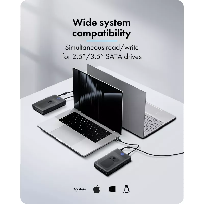 ICY BOX Spade Base 388 kotelo 2,5 tuuman/3,5 tuuman SATA SSD/HDD