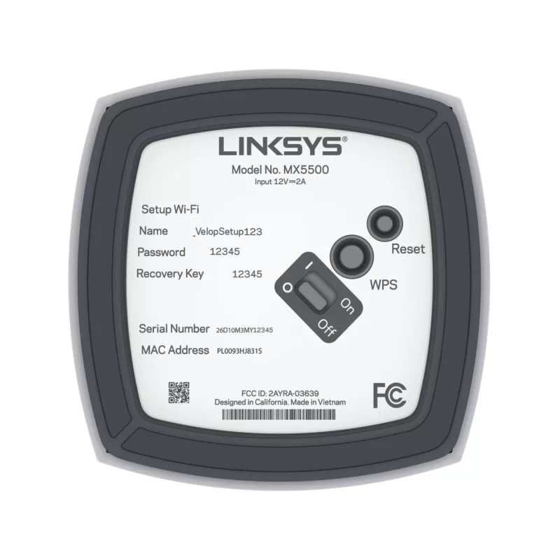 Linksys AX5400 Whole Home Mesh WiFi 6 Dual-Band -järjestelmä, 2 kpl:n pakkaus