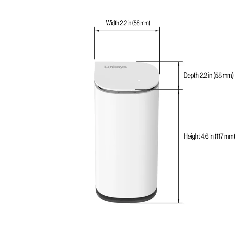 Linksys Velop Micro 6 Mesh -järjestelmä – Dual-Band WiFi 6 AX3000 (3 kpl:n pakkaus)