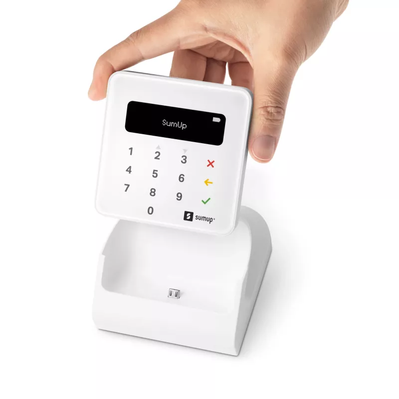 SumUp Air ja latausteline, Bluetooth, lähikommunikaatio (NFC), 1 m, valkoinen, 141 g