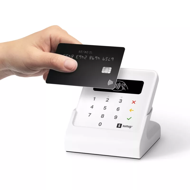 SumUp Air ja latausteline, Bluetooth, lähikommunikaatio (NFC), 1 m, valkoinen, 141 g