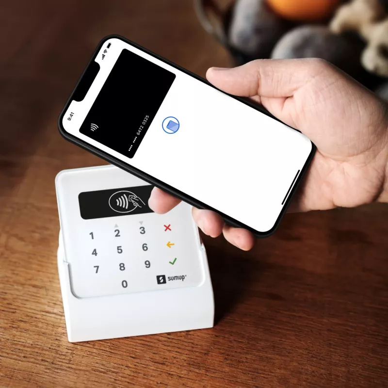 SumUp Air ja latausteline, Bluetooth, lähikommunikaatio (NFC), 1 m, valkoinen, 141 g