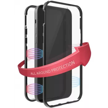 Hama 360° Glass puhelinkotelo 15,5 cm (6,1 tuumaa) kotelo musta, läpinäkyvä