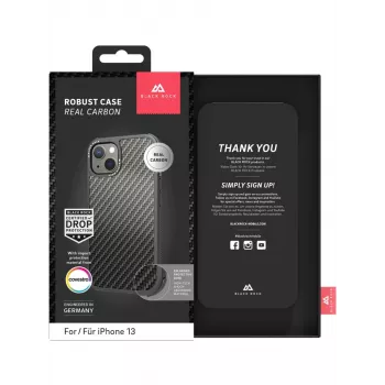 Hama Robust Real Carbon puhelinkotelo 15,5 cm (6,1 tuumaa) kotelo musta