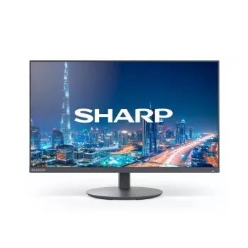 61 cm (24 tuuman) Sharp MultiSync E244FL LCD-näyttö Full HD 1920x1080 VA-paneeli 6 ms USB 3.2 -keskitin VESA korkeussäädettävä, musta