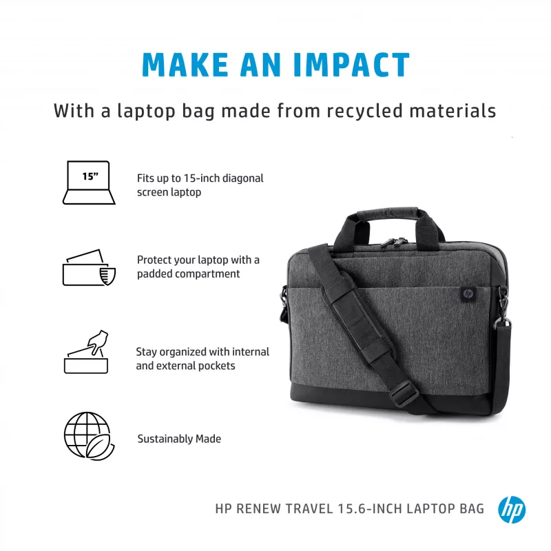 HP Renew Travel 15,6 tuuman kannettavan tietokoneen laukku