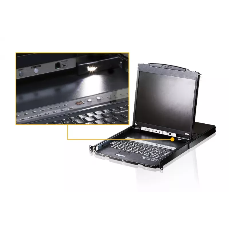 ATEN CL5808N telinekonsoli 48,3 cm (19 tuumaa) musta 1U