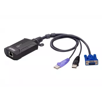 ATEN USB VGA KVM over IP Mini, 1920 x 1200 pikseliä, Ethernet LAN, 3,47 W, musta, violetti