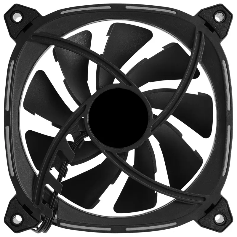Aerocool ASTRO12 PC-tuuletin 12cm LED RGB tärinänvaimennus 6 Pins musta