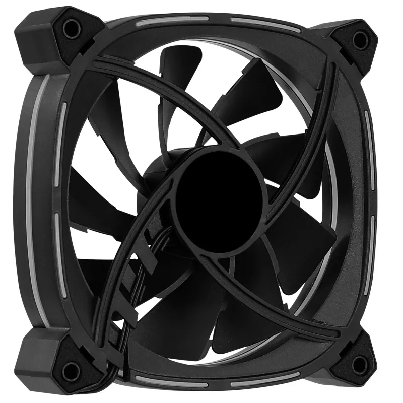 Aerocool ASTRO12 PC-tuuletin 12cm LED RGB tärinänvaimennus 6 Pins musta