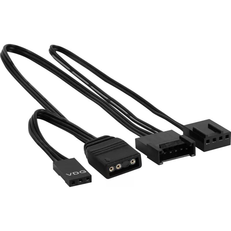 Aerocool ASTRO12 PC-tuuletin 12cm LED RGB tärinänvaimennus 6 Pins musta