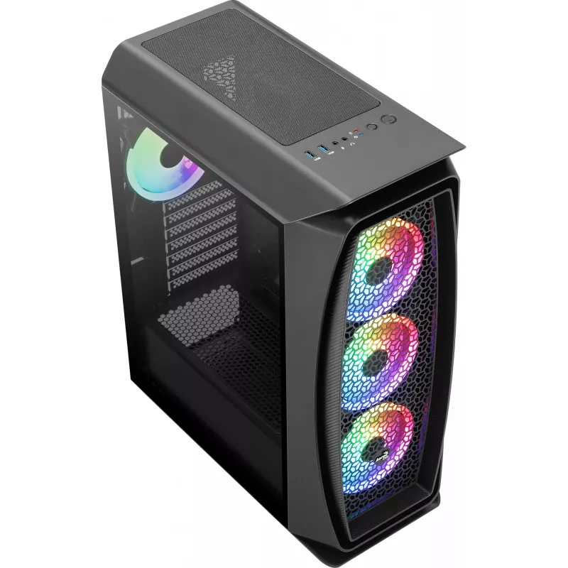 Aerocool Aero One Duo ATX-tietokonekotelo 4x ARGB-tuuletin 12 cm + etusäleikkö