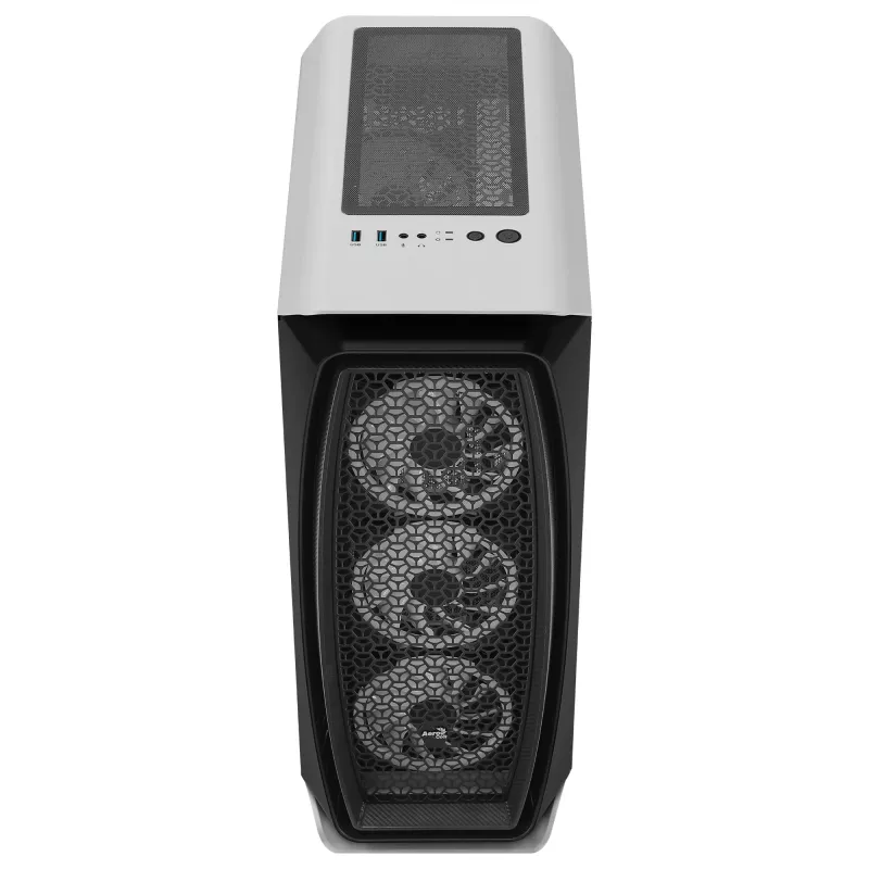 Aerocool AEROONEDUOWHV1 pelikotelo ATX 4xARGB-tuuletin valkoinen