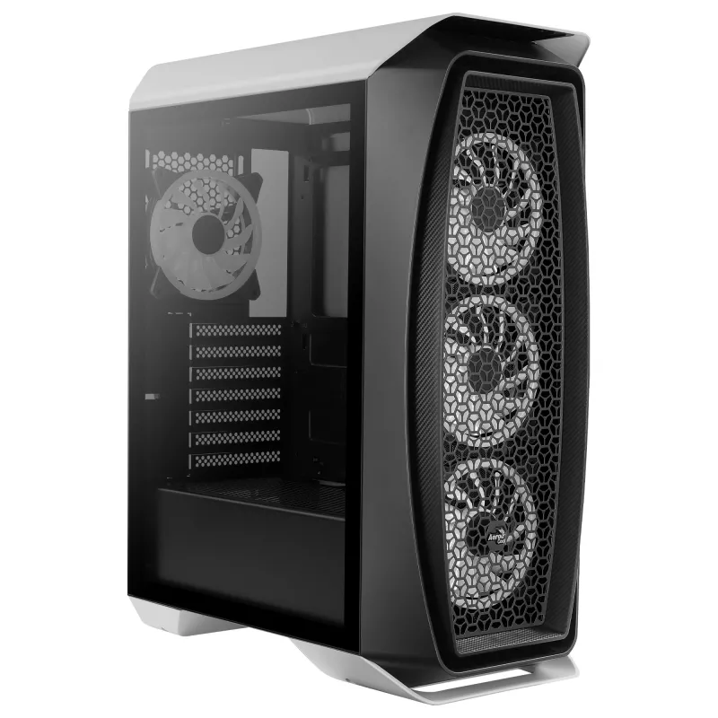 Aerocool AEROONEDUOWHV1 pelikotelo ATX 4xARGB-tuuletin valkoinen