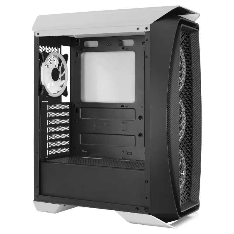 Aerocool AEROONEDUOWHV1 pelikotelo ATX 4xARGB-tuuletin valkoinen