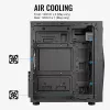 Aerocool Glider karkaistu lasi musta