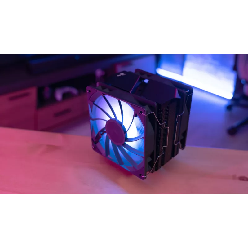 Aerocool Rime 4 Dual -prosessorituuletin 12 cm musta 1 kpl