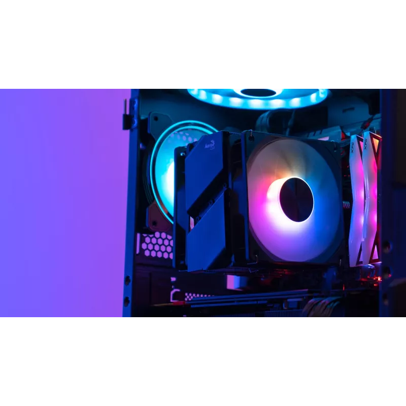 Aerocool Rime 4 Dual -prosessorituuletin 12 cm musta 1 kpl
