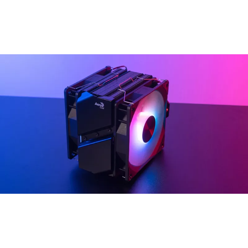 Aerocool Rime 4 Dual -prosessorituuletin 12 cm musta 1 kpl