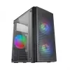 Mars Gaming MC300 Micro ATX -kotelo karkaistu lasi 3xFRGB-tuuletin musta