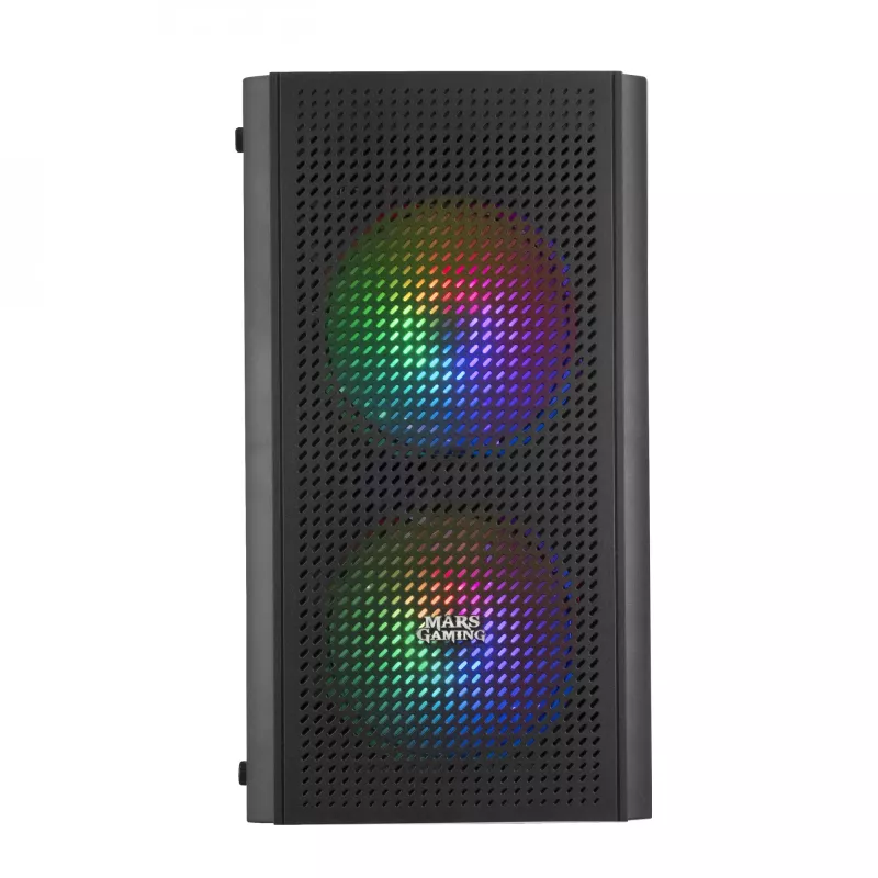 Mars Gaming MC300 Micro ATX -kotelo karkaistu lasi 3xFRGB-tuuletin musta