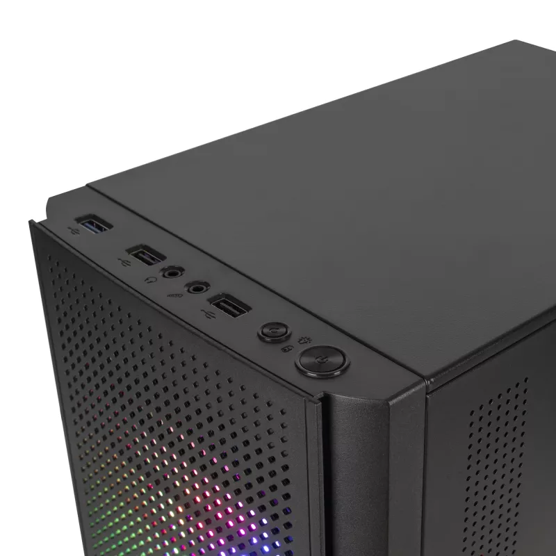 Mars Gaming MC300 Micro ATX -kotelo karkaistu lasi 3xFRGB-tuuletin musta