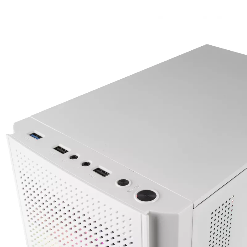 Mars Gaming MC300W Micro-ATX-kotelo karkaistu lasi, 3x FrGB -tuuletin, valkoinen