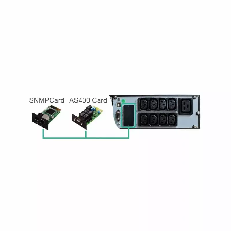FSP Eufo 3k keskeytymätön virransyöttö (UPS) Line-Interactive 3 kVA 2700 W 8 AC-lähtöä