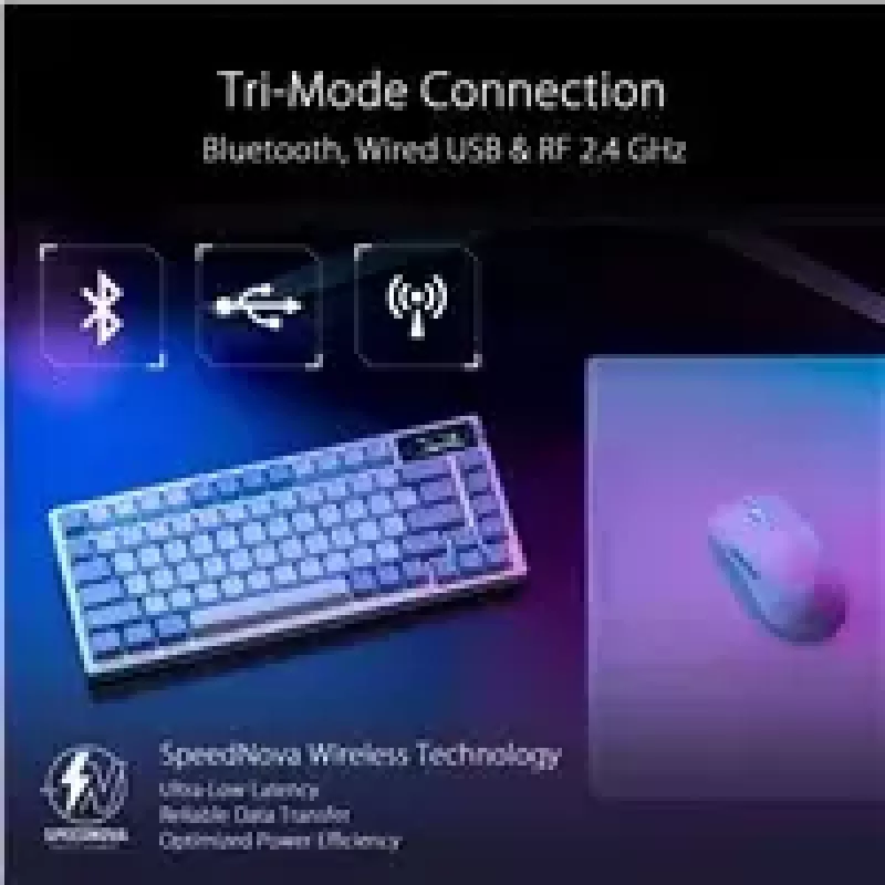 ASUS ROG Azoth näppäimistö pelikäyttöön USB + RF langaton + Bluetooth valkoinen