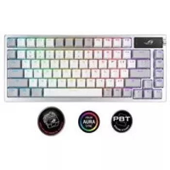 ASUS ROG Azoth näppäimistö pelikäyttöön USB + RF langaton + Bluetooth valkoinen