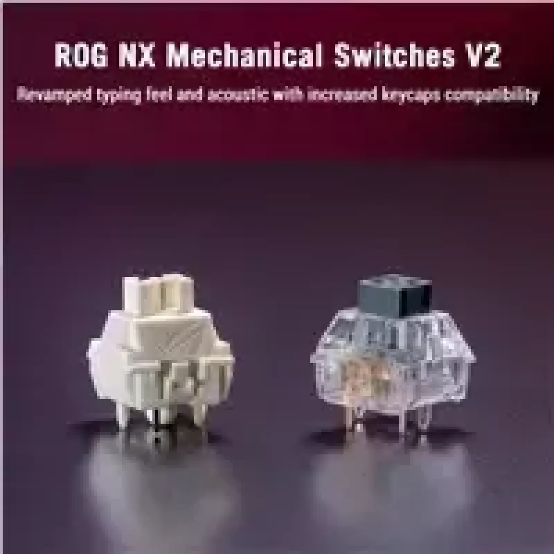 Mekaaninen langaton näppäimistö ASUS ROG Azoth X — US-asettelu, Bluetooth & RF 2,4 GHz, valkoinen