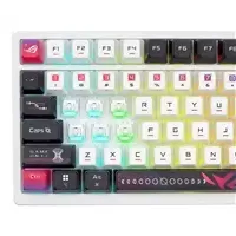 Mekaaninen langaton näppäimistö ASUS ROG Azoth X — US-asettelu, Bluetooth & RF 2,4 GHz, valkoinen