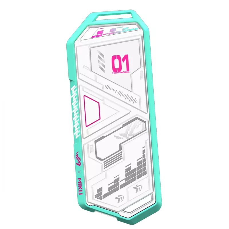 SSD-kotelo ASUS ROG Strix Arion Hatsune Miku Edition valkoinen M.2 PCIe USB Type-C 10 Gbit/s