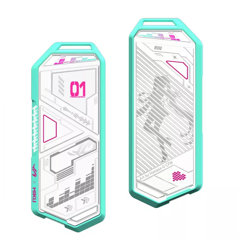 SSD-kotelo ASUS ROG Strix Arion Hatsune Miku Edition valkoinen M.2 PCIe USB Type-C 10 Gbit/s