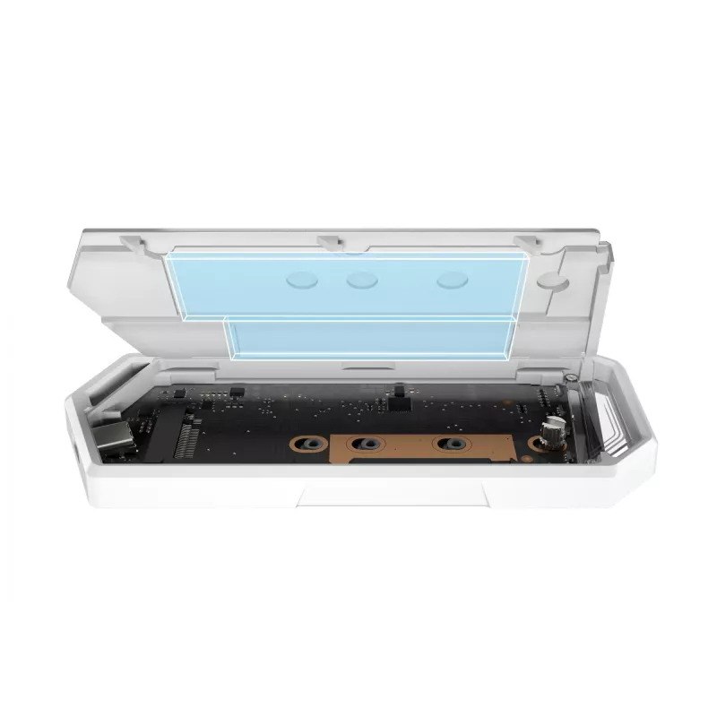 SSD-kotelo ASUS ROG Strix Arion Hatsune Miku Edition valkoinen M.2 PCIe USB Type-C 10 Gbit/s