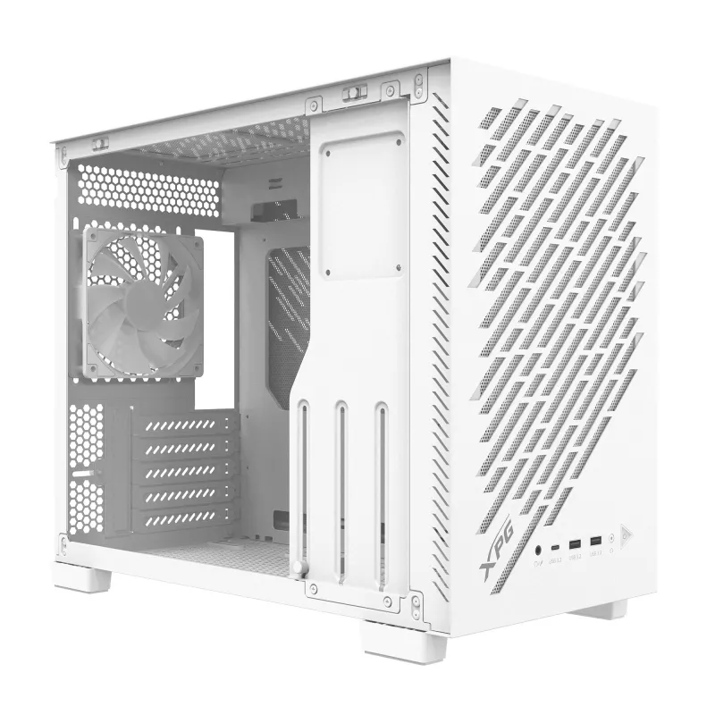 XPG VALOR AIR NANO MIDI TOWER -KOTELO - valkoinen, Midi Tower, PC, valkoinen, micro ATX, Mini-ITX, SPCC, 17 cm