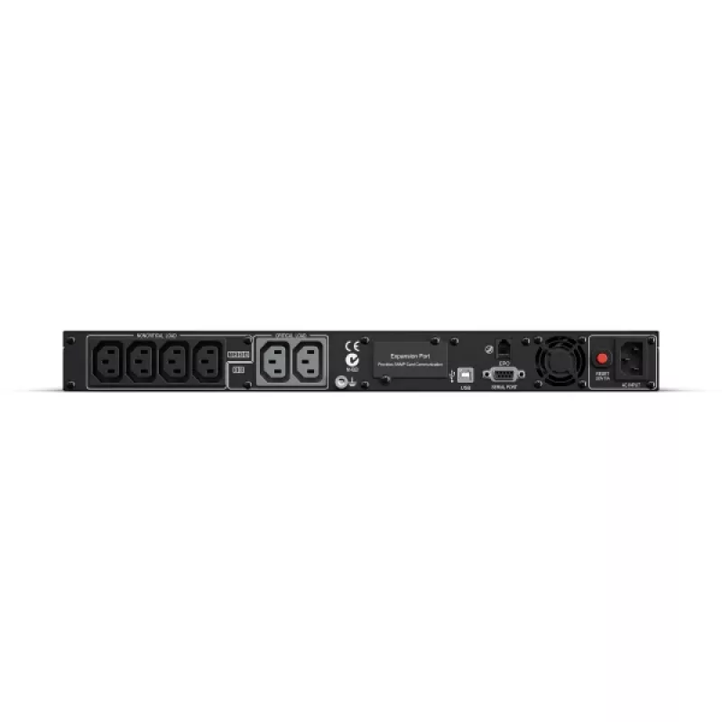 CyberPower PR1000ELCDRT1U keskeytymätön virransyöttö (UPS) Line-Interactive 1 kVA 800 W 6 AC-lähtöä