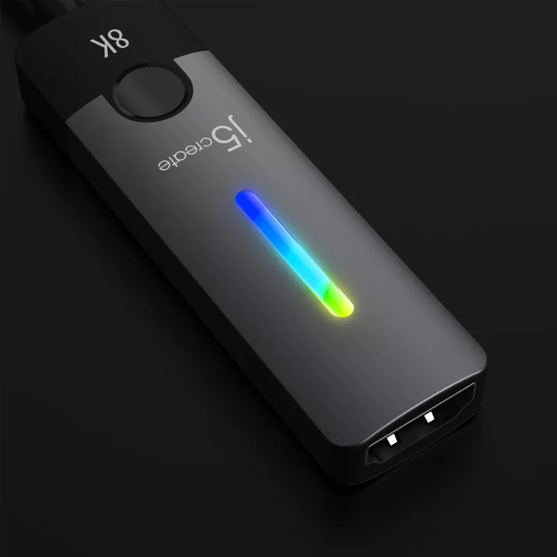 j5create JCA157-N USB-C - HDMI 2.1 8K -sovitin, 10 cm