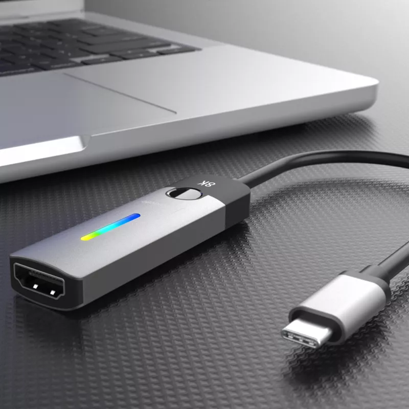 j5create JCA157-N USB-C - HDMI 2.1 8K -sovitin, 10 cm