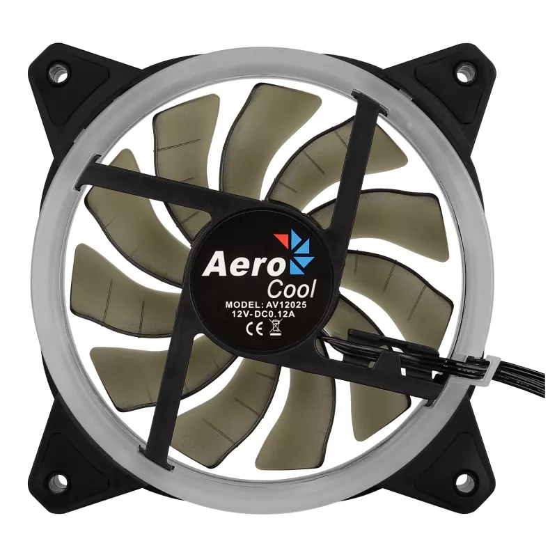 Aerocool Rev RGB tietokonekotelon tuuletin 12 cm musta