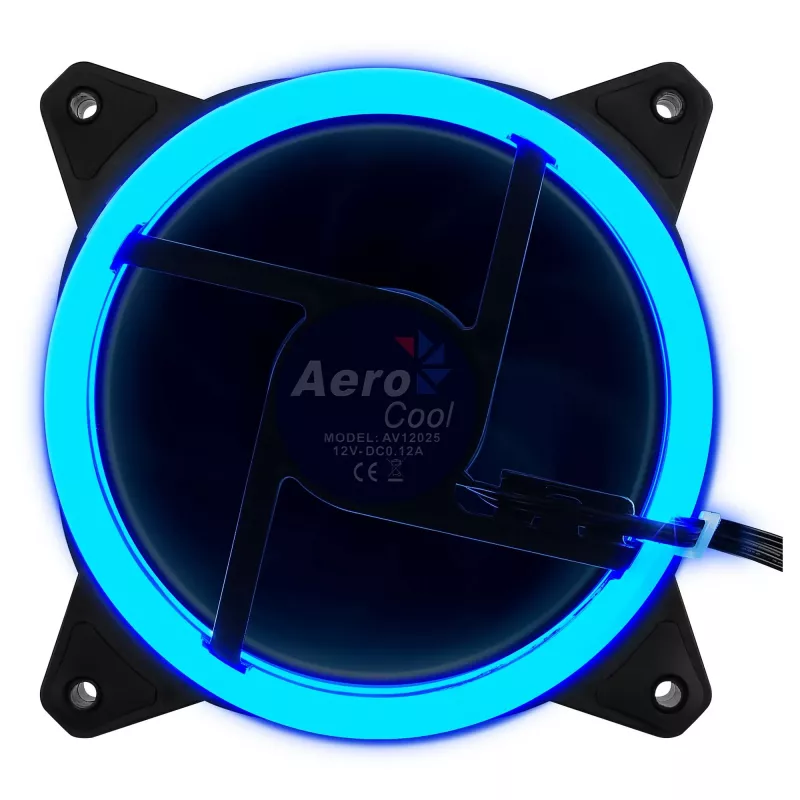 Aerocool Rev RGB tietokonekotelon tuuletin 12 cm musta