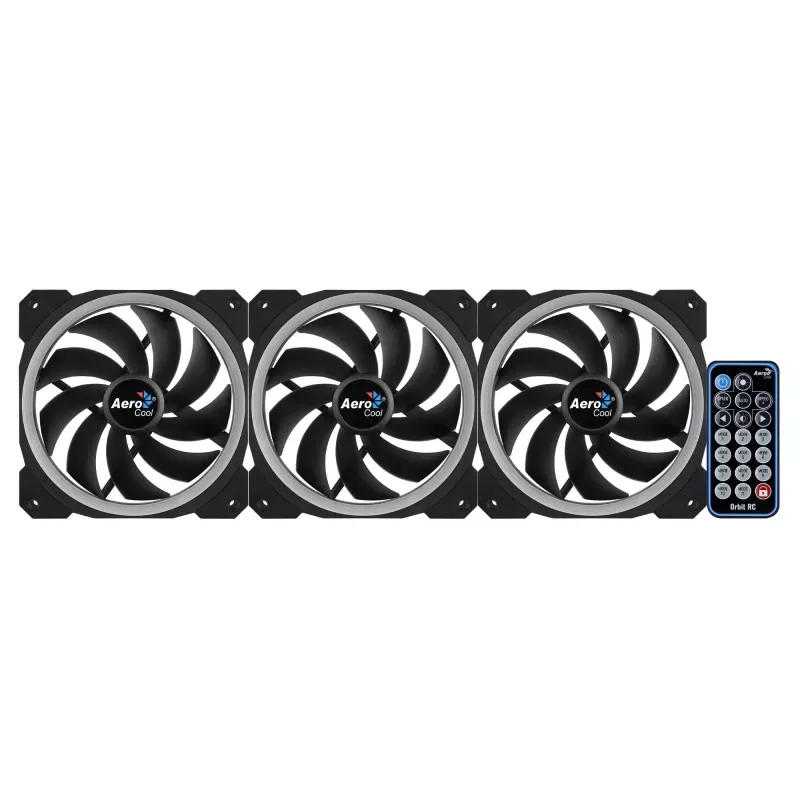 Aerocool Orbit RC tietokonekotelon tuuletin 12 cm musta